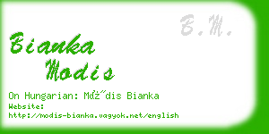 bianka modis business card